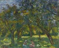 Two Women Sitting Among the Trees