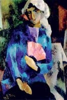 Woman with a Pink Fan