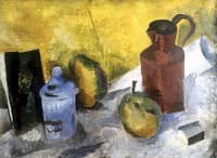 Still Life Against Yellow Background