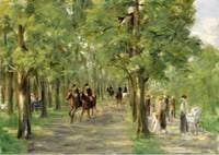 Path in the Tiergarten with Riders