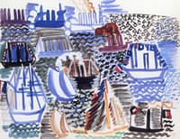 Sailboats and Freighters in Le Havre