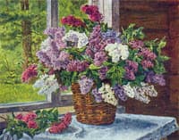 Lilacs by the window