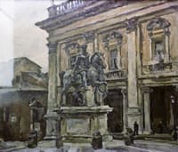 The Statue of Marcus Aurelius in Rome
