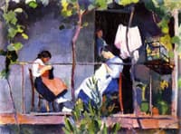 Dressmakers on a Balcony