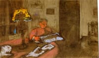 Madame Vuillard Reading a Newspaper