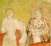 Madame Vuillard Speaking with a Girl