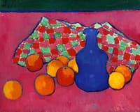 Blue Vase with Oranges