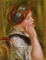 Portrait de femme au bandeau vert