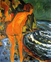 Bather on the Beach in the Evening at Flensburg Ford, Osterholz