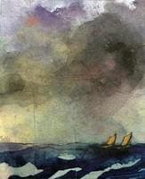 Sea with two Sailboats