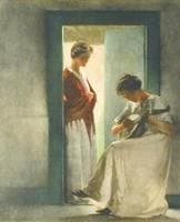 Two Girls in a Doorway