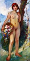 Girl with a Basked of Roses