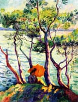 Jeanne with an Umbrella, Cavalière
