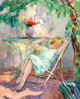Girl Seated in the Garden