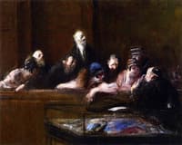 Scène de tribunal, pièces à conviction