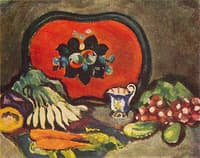 Still Life. Tray and vegetables