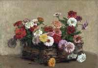 Panier and Zinnias
