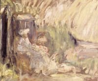 Woman and Girl in a Landscape