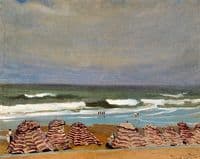 Canopies on the beach, Biarritz