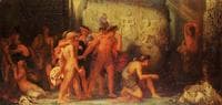 Athenians Given to the Minotaur in the Cretan Labyrinth
