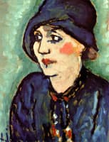 Woman in a Blue Hat
