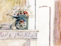 Vase of Flowers on the Mantlepiece