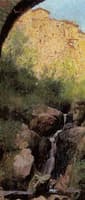 Landscape with a Waterfall and Castle