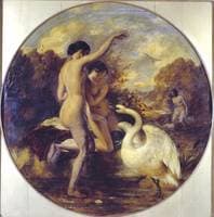 Female Bathers Surprised by a Swan