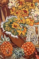 Vase of Flowers with Fan