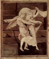 Aphrodite leads Paris to a duel with Menelaus