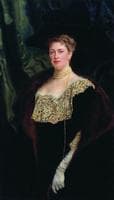 Portrait of a Lady in a Black Dress with a Lace Collar