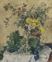 Still Life with Flowers and Grapes