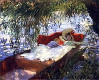 Two Women Asleep in a Punt under the Willows