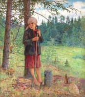 Girl in a Wood