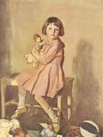 Girl Cuddling Doll