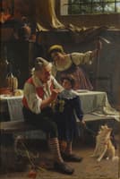 Interior Scene with Figures