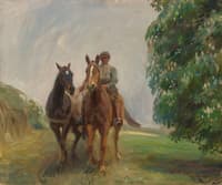 Shrimp Leading Two Hunters