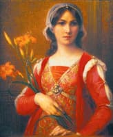 Portrait de jeune femme aux lilas