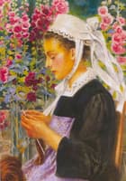 Jeune Faouetaise tricotant