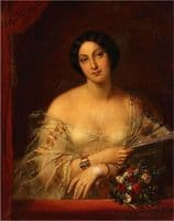 Portrait of a Woman in a White Dress