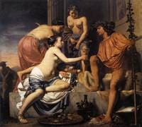 Nymphs Offering the Young Bacchus Wine, Fruit and Flowers