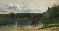 River Scene with Ducks