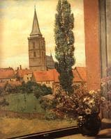 View through the open window