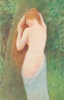 Nude against Tree
