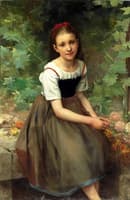 Young Girl with Flowers
