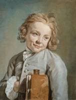 Portrait of a Boy Holding a Portfolio