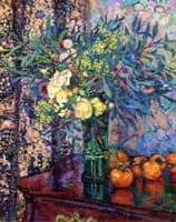 Persimmons, Roses and Mimosas