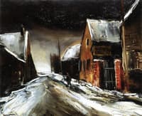 Village Street in the Snow
