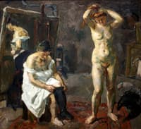 Three women in the Studio