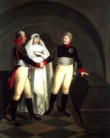 Czar Alexander I venerates the mortal remains of Frederick the Great